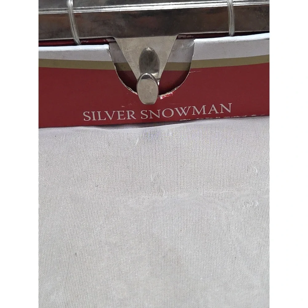 New 2012 Trimmerry Silver Snowman Stocking Holder,‎ NIB 8